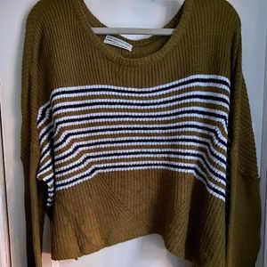 Urban Outfitters Green Stripped Sweater